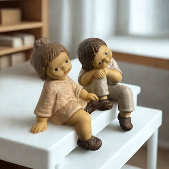 Collectible Goebel Nina Marco PORCELAIN Limpke Shelf Sitter Figurines (Set of 2) - Picture 1 of 12